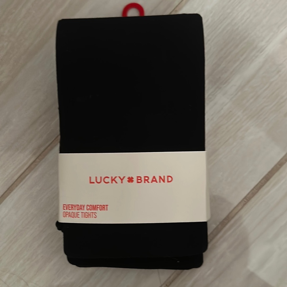 Lucky Brand black opaque tights - S/M